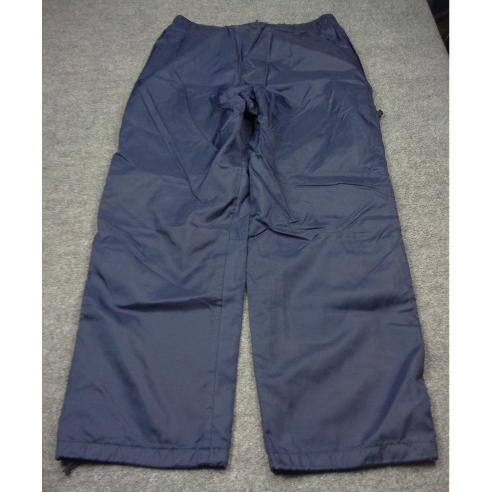 Vtg Nike Track Windbreaker Pants Mens L Blue Cargo Baggy Wide Leg Zip Lined Y2K - Picture 2 of 16